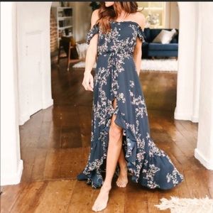 Floral print maxi dress